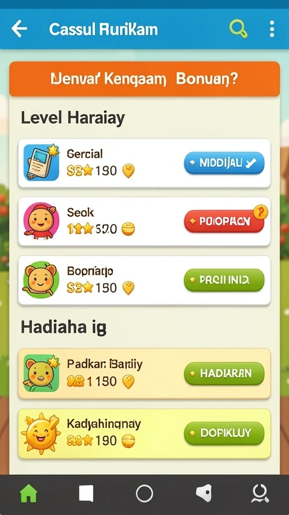 Fitur permainan yang beragam dan menarik.