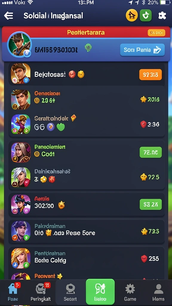 Screenshot mode permainan seru yang dapat dimainkan.