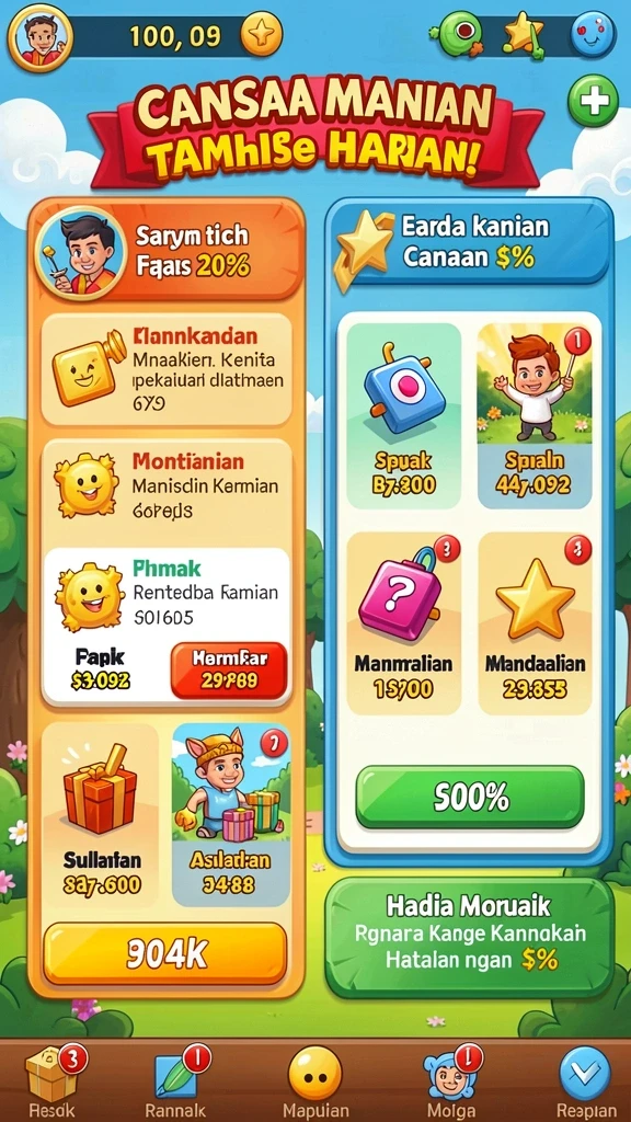 Kustomisasi karakter yang menarik dan bervariasi.