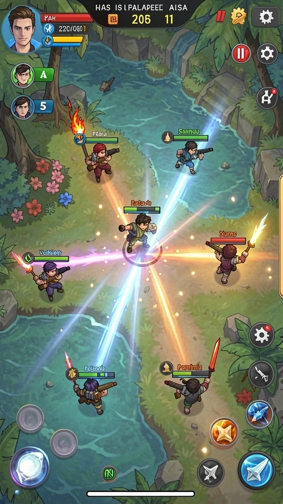 Screenshot yang menunjukkan keseruan bermain bersama teman.