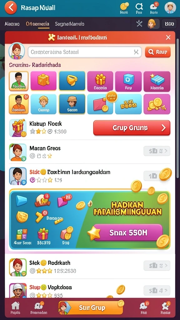Fitur statistik permainan yang membantu pengambilan keputusan.