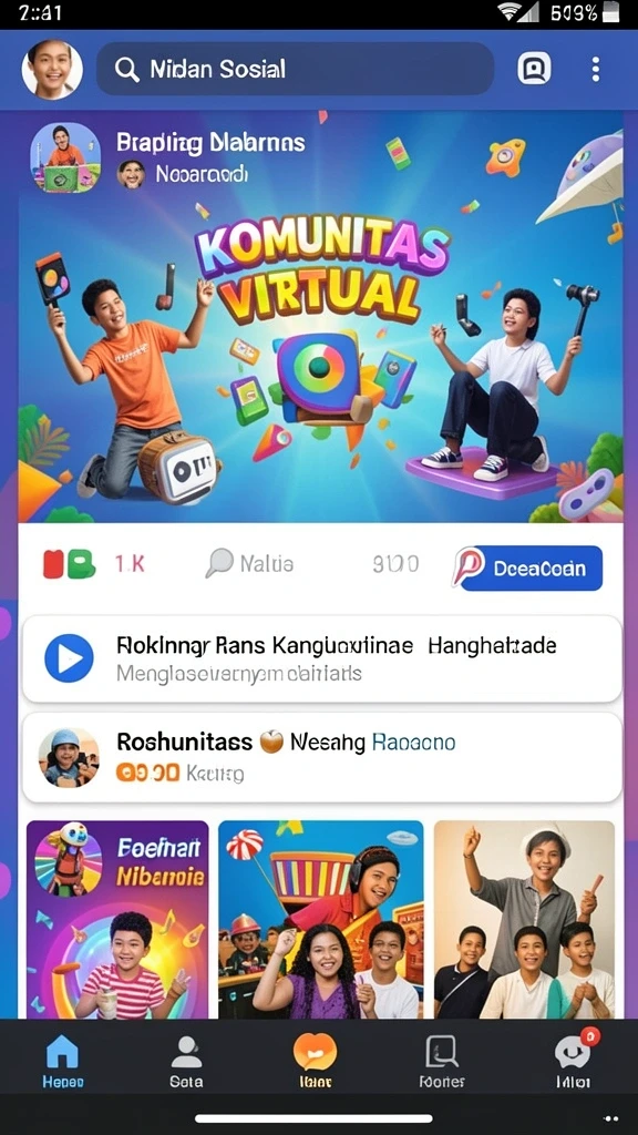 Berbagai karakter dengan desain menarik dan unik.
