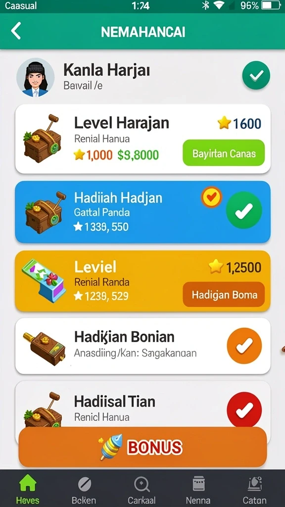 Tangkapan layar karakter utama dalam petualangan.