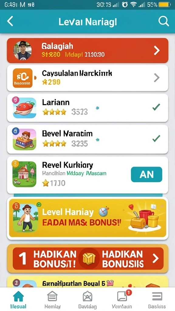 Tampilan menu utama WATITOTO yang menarik.